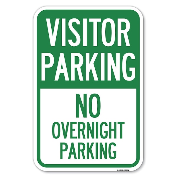 Signmission Visitor Parking Sign Visitor Parking No Heavy-Gauge Aluminum Sign, 12" x 18", A-1218-22726 A-1218-22726 - main